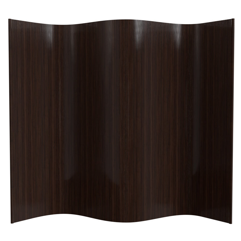 Siena Rolling Bamboo Room Divider, Dark Mocha, 6 ft. Tall