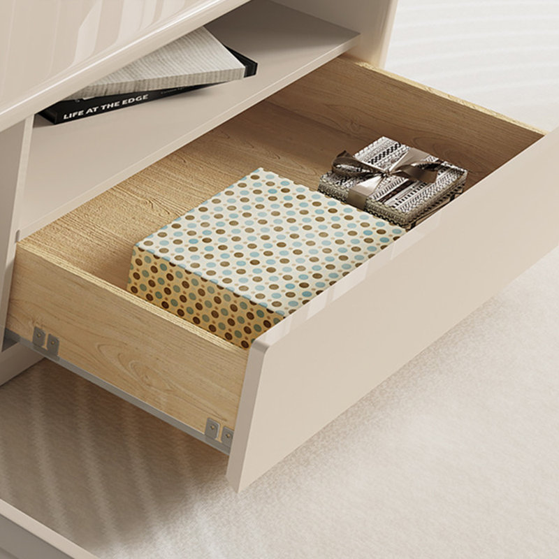 Creamy wind style wood simple coffee table