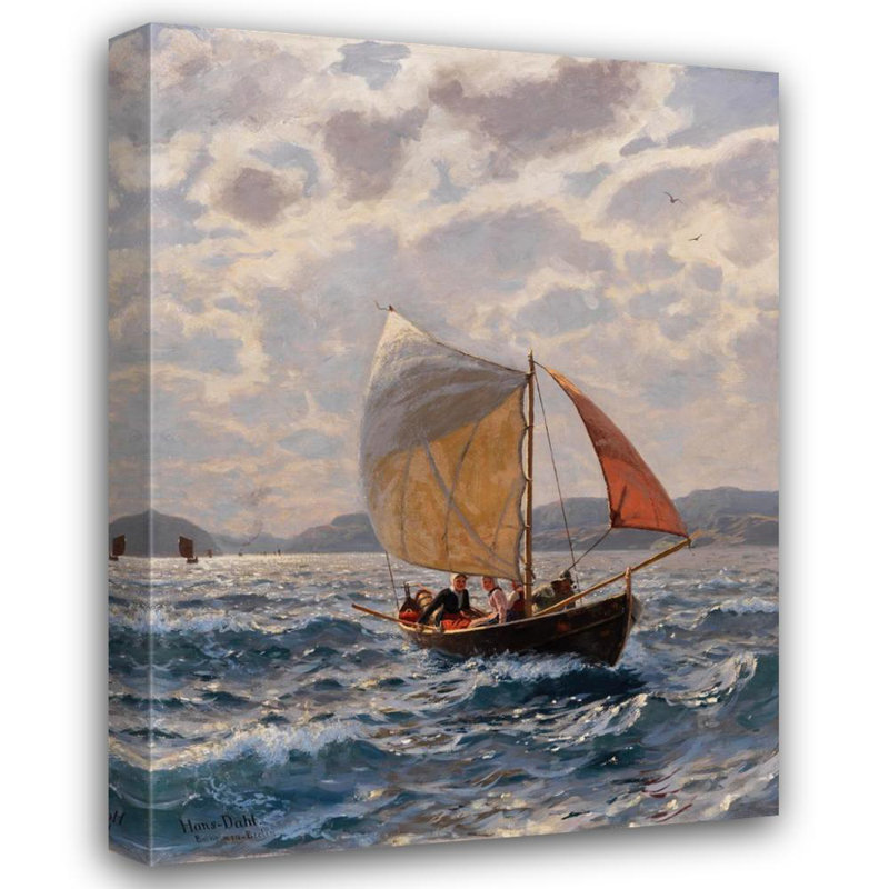 "With the Wind" par Hans Dahl - Art mural sur toile tendue avec châssis, H 40 po x l 28 po