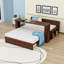 Lit de jour avec bureau, tiroirs et table d'appoint-673654288-673654290