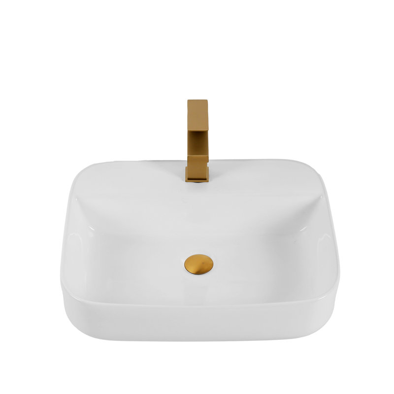 Lavabo de salle de bain en céramique blanc - pratique et durable pour une utilisation quotidienne