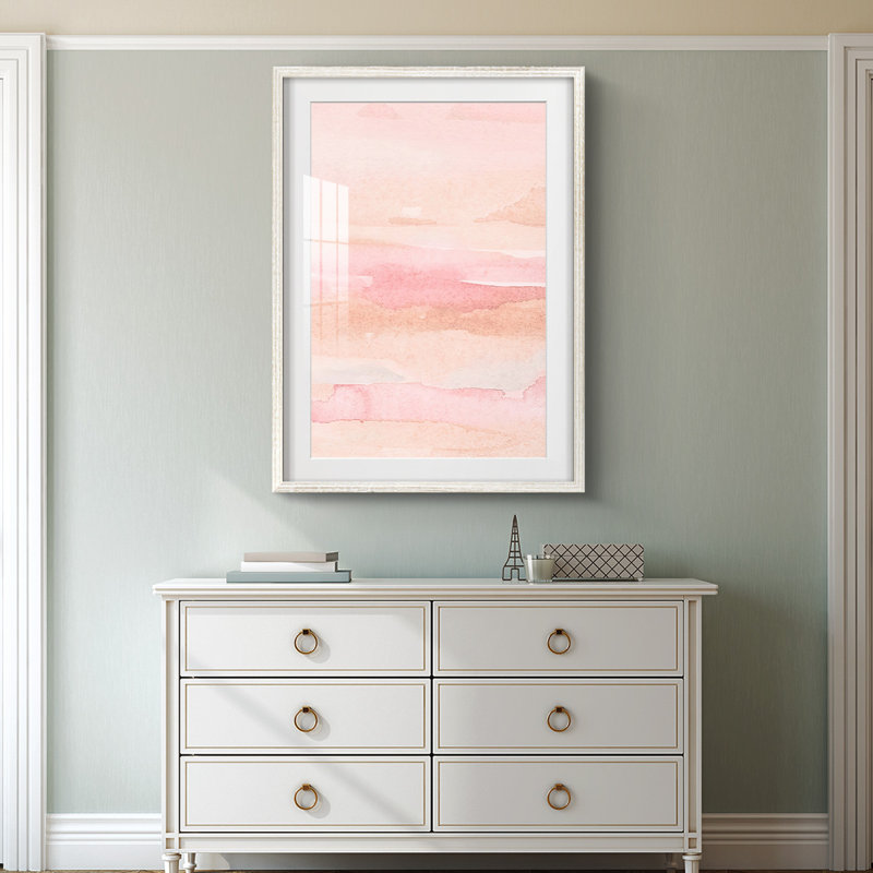Rose Fade II - impression encadrée, H 28,5 po x l 20,5 po, Blanc