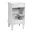 Armoire de salle de bain de style français avec rangement, solution pour petit espace avec lavabo en céramique, tablette réglable, charnières à fermeture en douceur-130000331