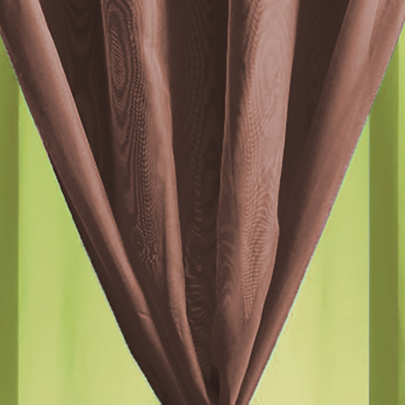 Panneau de rideau simple diaphane avec œillets Robin, Blanc / fuchsia