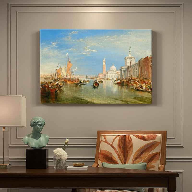 Venice: The Dogana and San Giorgio Maggiore-J.M.W. Turner-Gallery Wrapped Canvas-1834, 40 x 60