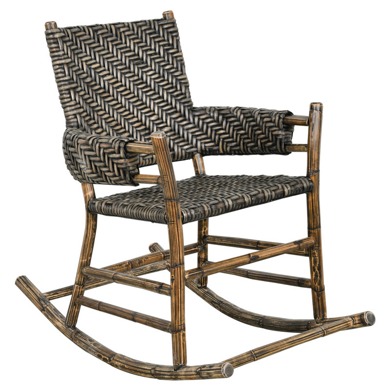 Chaise berçante en rotin naturel Asheville Park