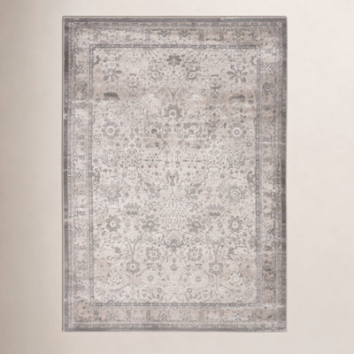 Lynnette Gray Beige Oriental Rug