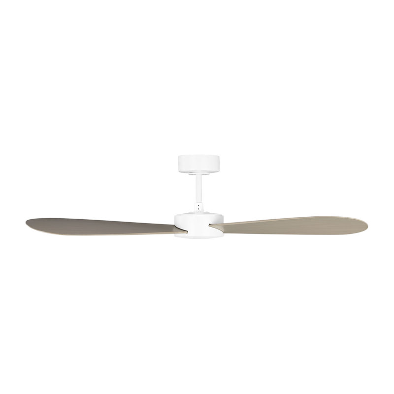 Visual Comfort Fan Paddle Smart 52 Indoor Ceiling Fan with Threaded Downrod, Matte White ABS blades and Handheld Remote