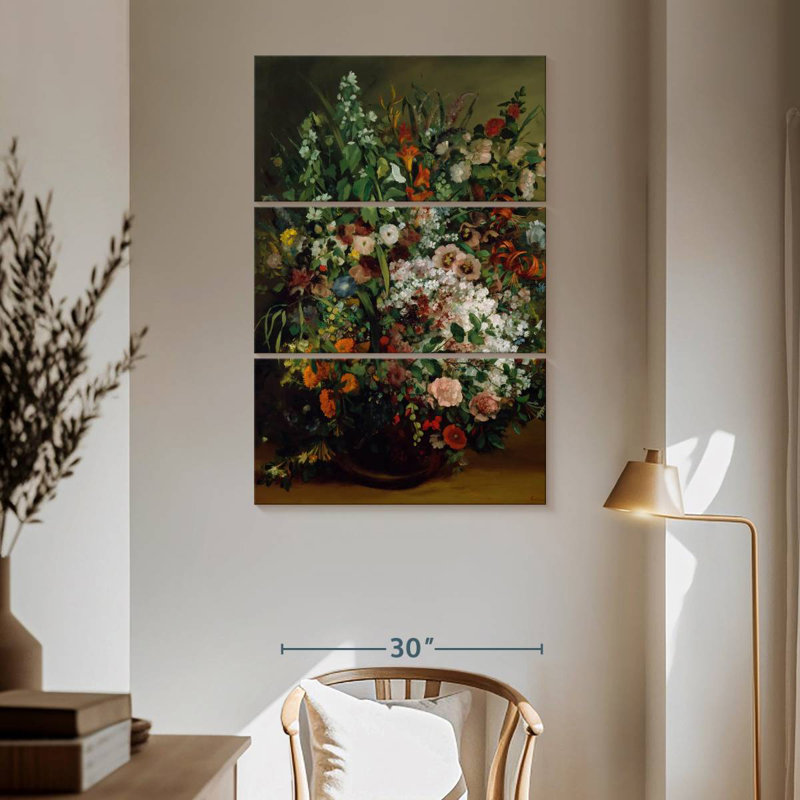 Harnek Bouquet Of Flowers In A Vase 1862 II, 65" H x 42" W