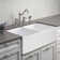Houzer 33 in White Fireclay Apron Front 50/50 Double Kitchen Sink w/ Strainer,Grids-PTD-4400 WH-C