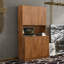 Armoire de cuisine 70,87 "de haut avec 6 portes, 1 tiroir et 1 tablette ouverte, chêne rustique-1022894901