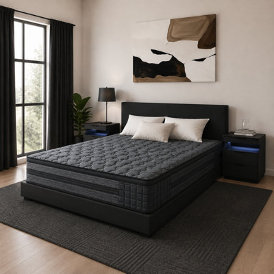 12" Hybrid Mattress, Cooling Motion Isolation, Medium-Firm