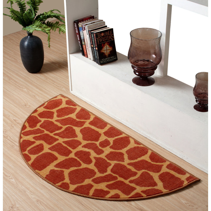 Tapis d'intérieur / extérieur brun à imprimé animal, Tapis de couloir 2 pi x 32 pi