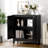  Byblos 2-Door Accent Cabinet Rattan Storage Cabinet For Living Room, Kitchen, Entryway-1668651822