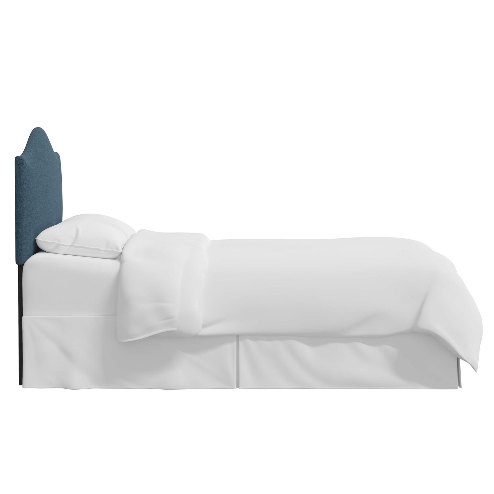 Hermosa Upholstered Panel Headboard, Zuma Navy Textured Linen, Queen