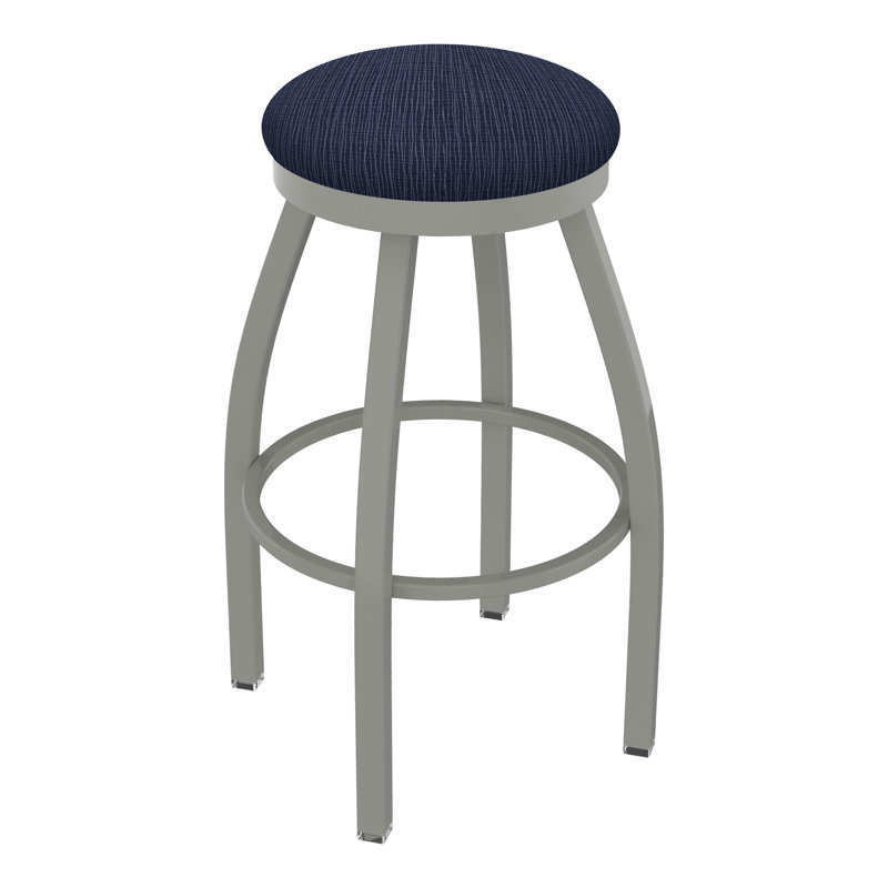 Tabouret pivotant80280 Misha, Nickel anodisé, Tabouret de comptoir (assise de 25 po de hauteur), Tissu - ancre graphique