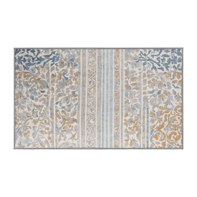Tapis gris lavable à la machine