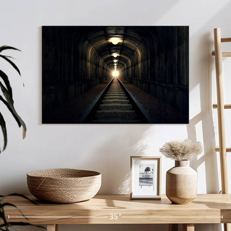 Lilie Train Tracks In Tunnel, 16" H x 24" W