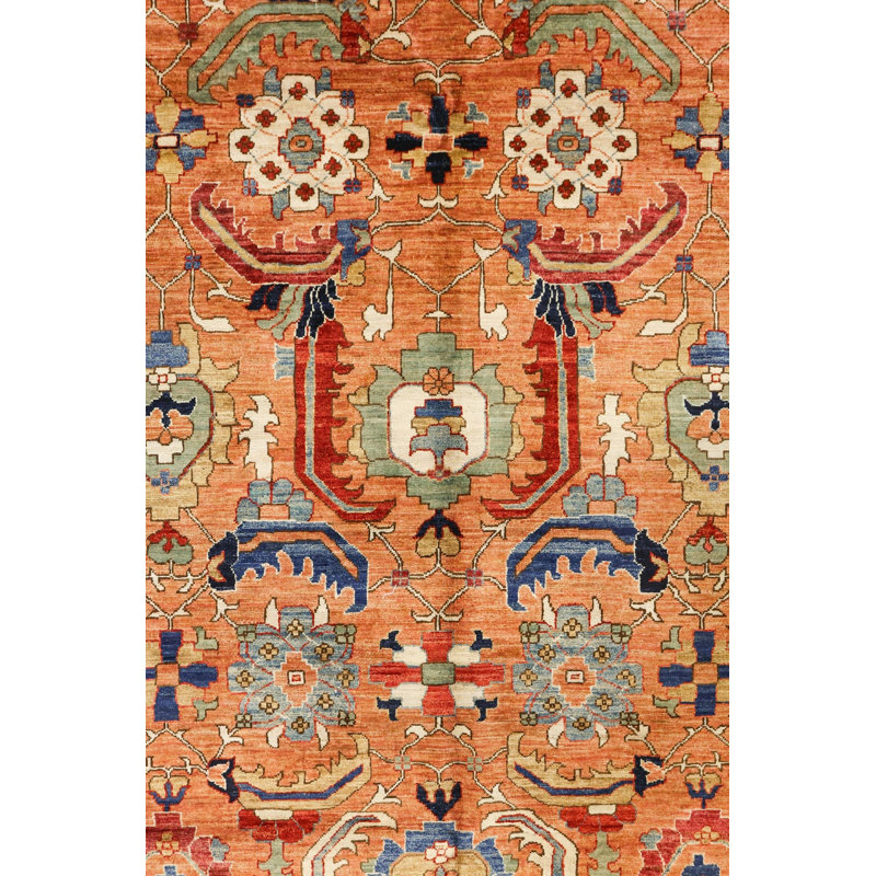 Tapis orange nouvel âge New Turkmen