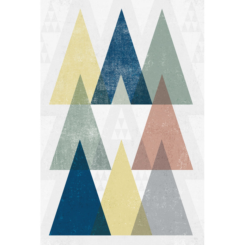 " Mod Triangles IV Soft ", 30" H x 20" W