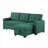 Sectional Sofa with Pull-Out Sleeper &amp; Storage Chaise, Linen Sage Green | For Small Spaces &amp; Guests