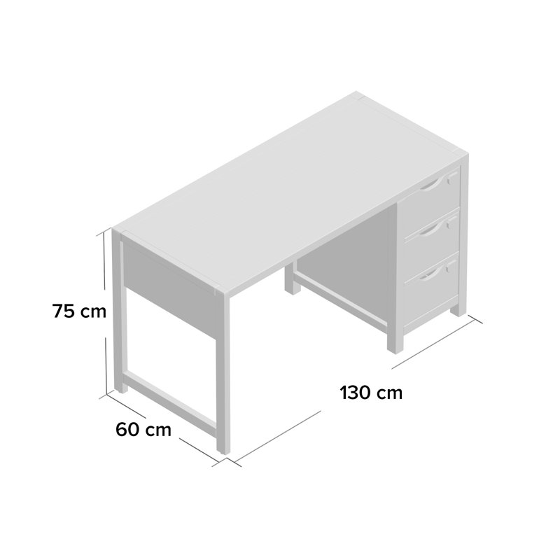 Simone 130cm Writing Desk