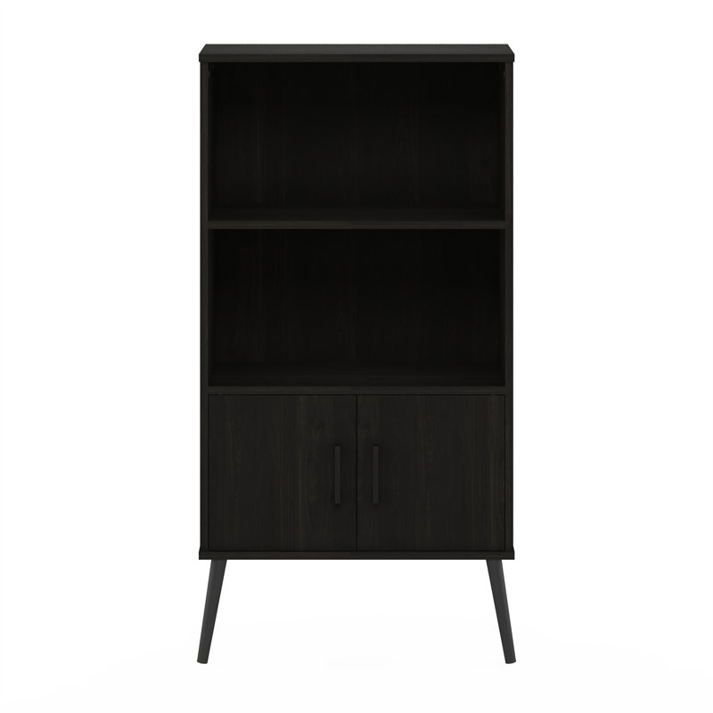 Haslingden 115.8cm H x 60.6cm W Standard Bookcase, Black