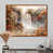 Toile avec cadre flottant brun