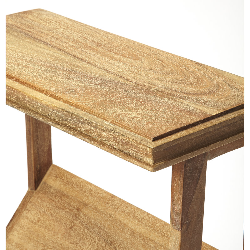 Solid Wood Sled End Table, Natural