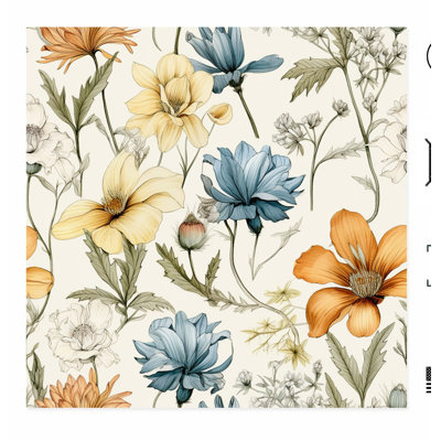 «Botanical Wildflower Symphony IX Cottage», reproduction d'art non encadrée