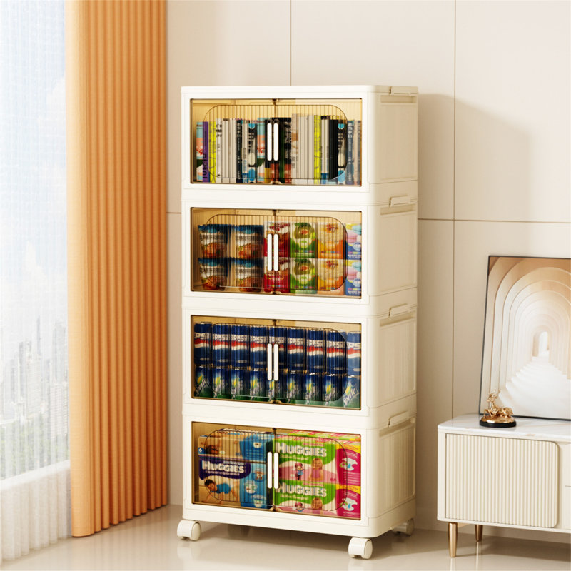 19.69" Side Wide Folding Storage Cabinet