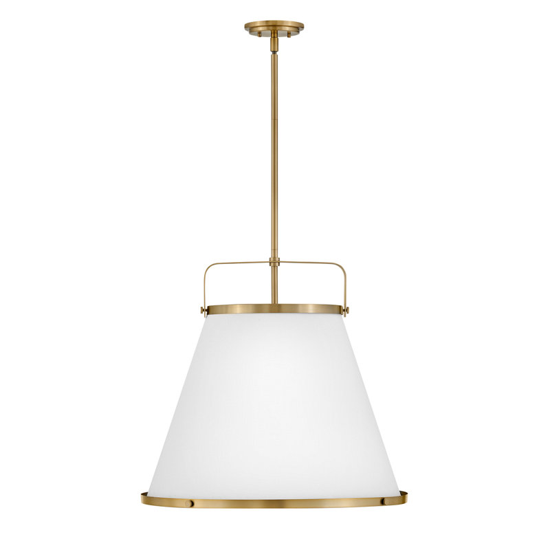Luminaire suspendu conique à 3 lumières Coco, Laiton laqué