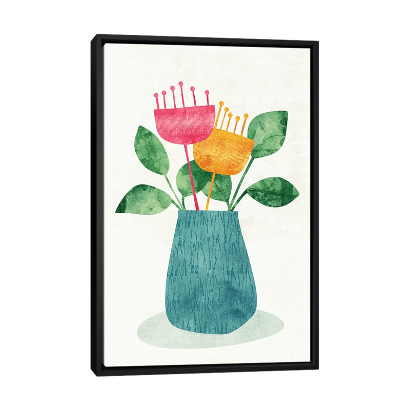 Bouquet - Print, 26" H x 18" W x 1.5" D, Black Framed Canvas, No Mat