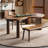 Walnut Curved Solid Wood desk-108798444