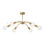 Lustre araignée en métal 6 lumières Classic