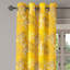 Rideau à œillets décoratif jaune et blanc à 2 panneaux, 50 po x 96 po, jaune souci brun clair-106365442