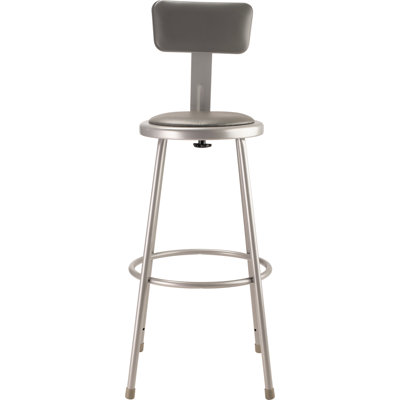 Stool with Adjustable Backrest by National Public Seating