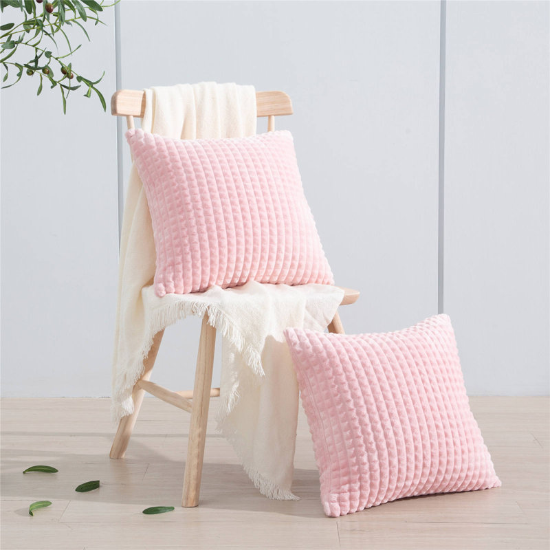 Housse de coussin carrée, Rose