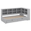 Lit de jour simple TG à très grand avec deux tiroirs de rangement, armoires de rangement à DEL et ports USB-2051324012