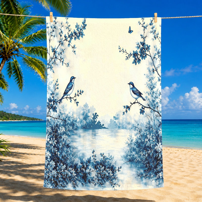 Serviette de plage 1Pcs Blue Serene