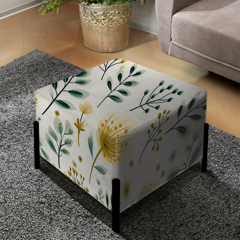 Selka - Repose-pieds carré floral Selka