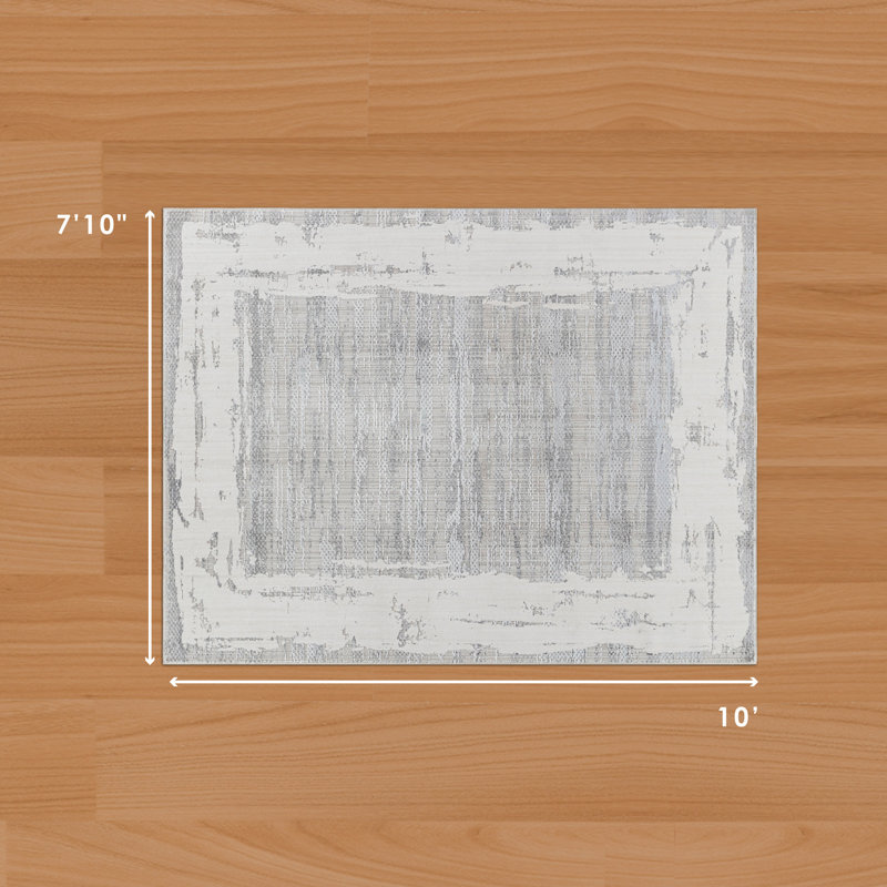 Tapis Beaufort Charleston Greer & Sumter, Gris clair, 7 pi 10 po x 10 pi