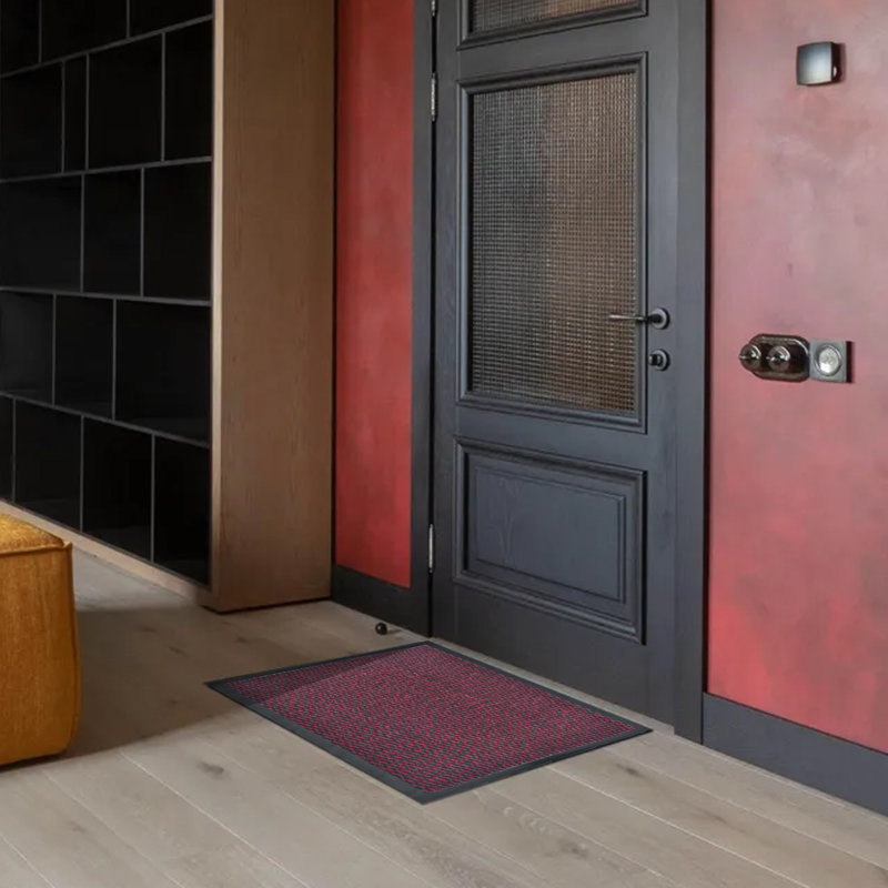 Lisa Non-Slip Indoor Doormat, 24" W x 32" L, Burgundy