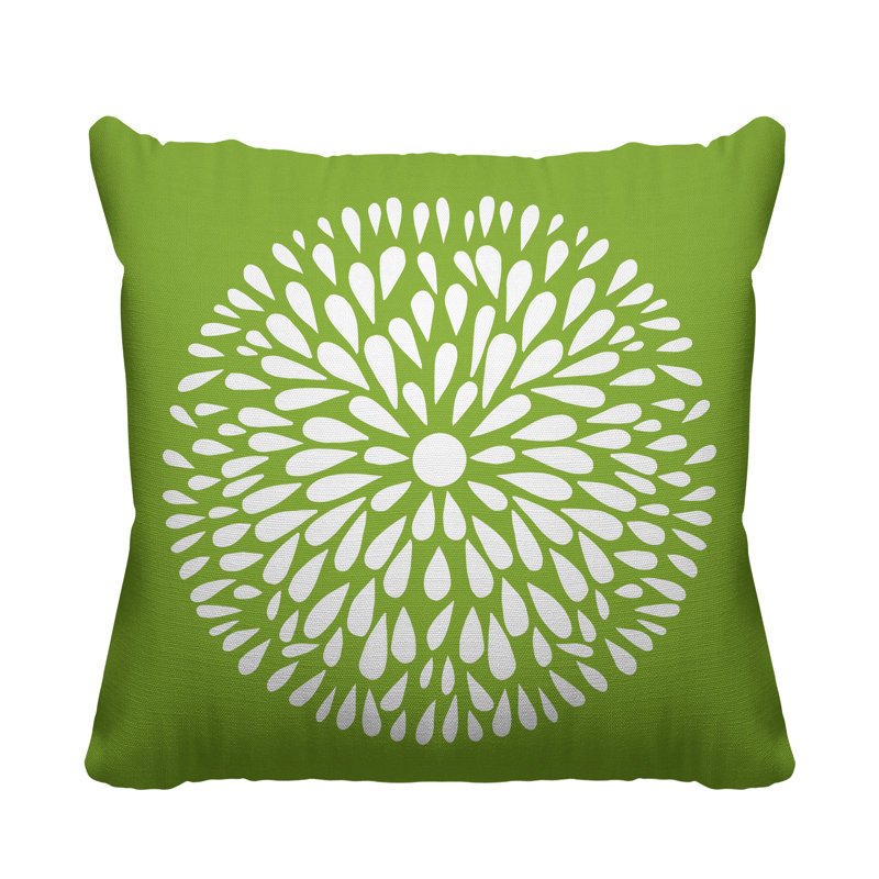 Coussin Pheobe, Vert, 17 po x 17 po, Carré