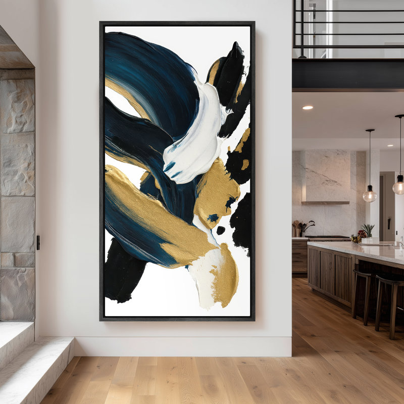 Extra Large Framed Canvas Wall Art - Vintage Wall Prints for Bedroom, Black