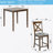 5 Piece Dining Table Set For 4, Counter Height Kitchen Table Set With Square Table