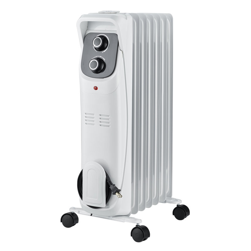 Chaufferette de chauffage électrique remplie d'huile Comfort Glow 1500W, blanc - EOF284