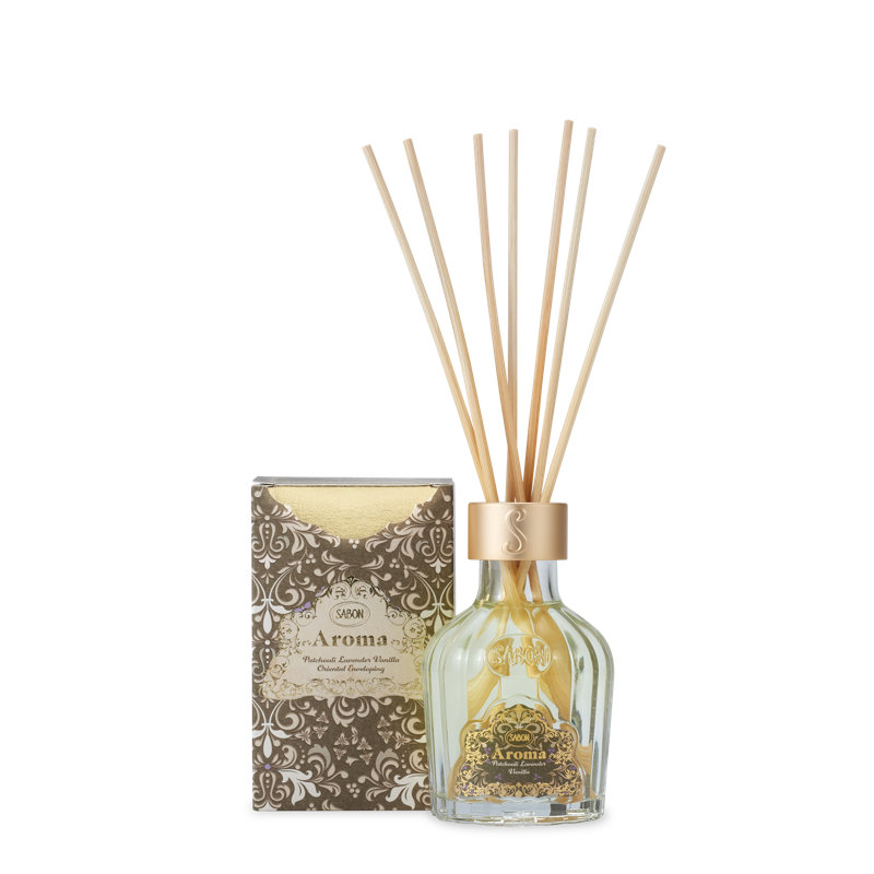 Diffuseur à roseaux AROMA 100 ml, Patchouli lavande vanille, H 4,33 po x l 1,97 po x P 1,97 po, Patchouli lavande vanille
