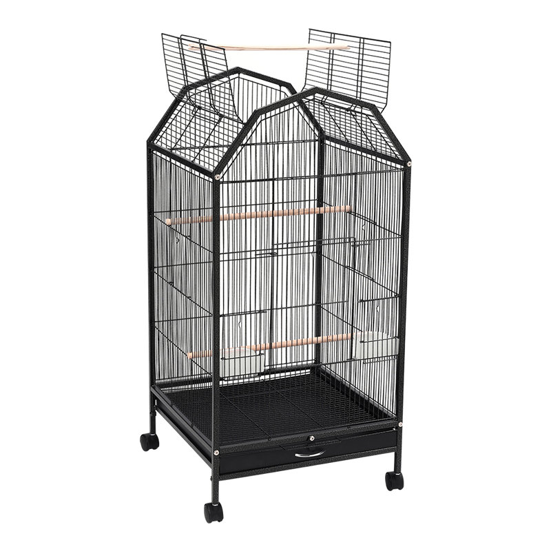 94cm Iron Dome Top Floor Bird Cage with Wheels