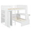 Mezzanine spacieuse avec lit autonome, étagères intégrées, bureau et garde-robe-728870400-728870401